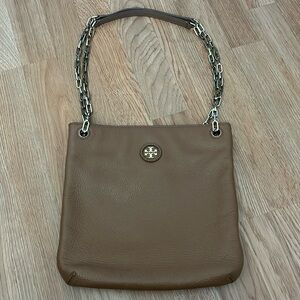 Tory Burch Whipstitch Logo Swingpack Leather Shoulder Bag Crossbody